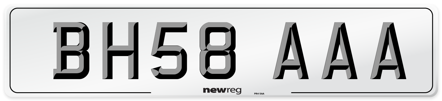 BH58 AAA Number Plate from New Reg